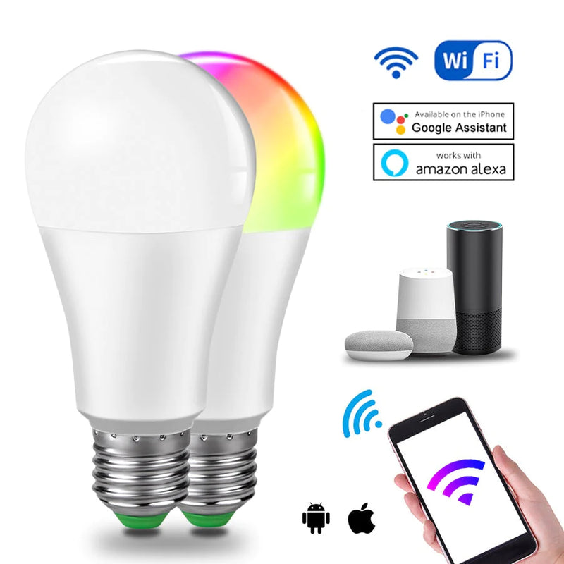 Lâmpada LED Inteligente Bluetooth ou Wi-Fi - RGB